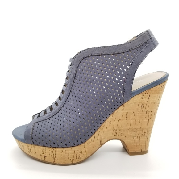 Franco Sarto Gizmo Perforated Wedge Sandals Sz 6.5 - Picture 3 of 8